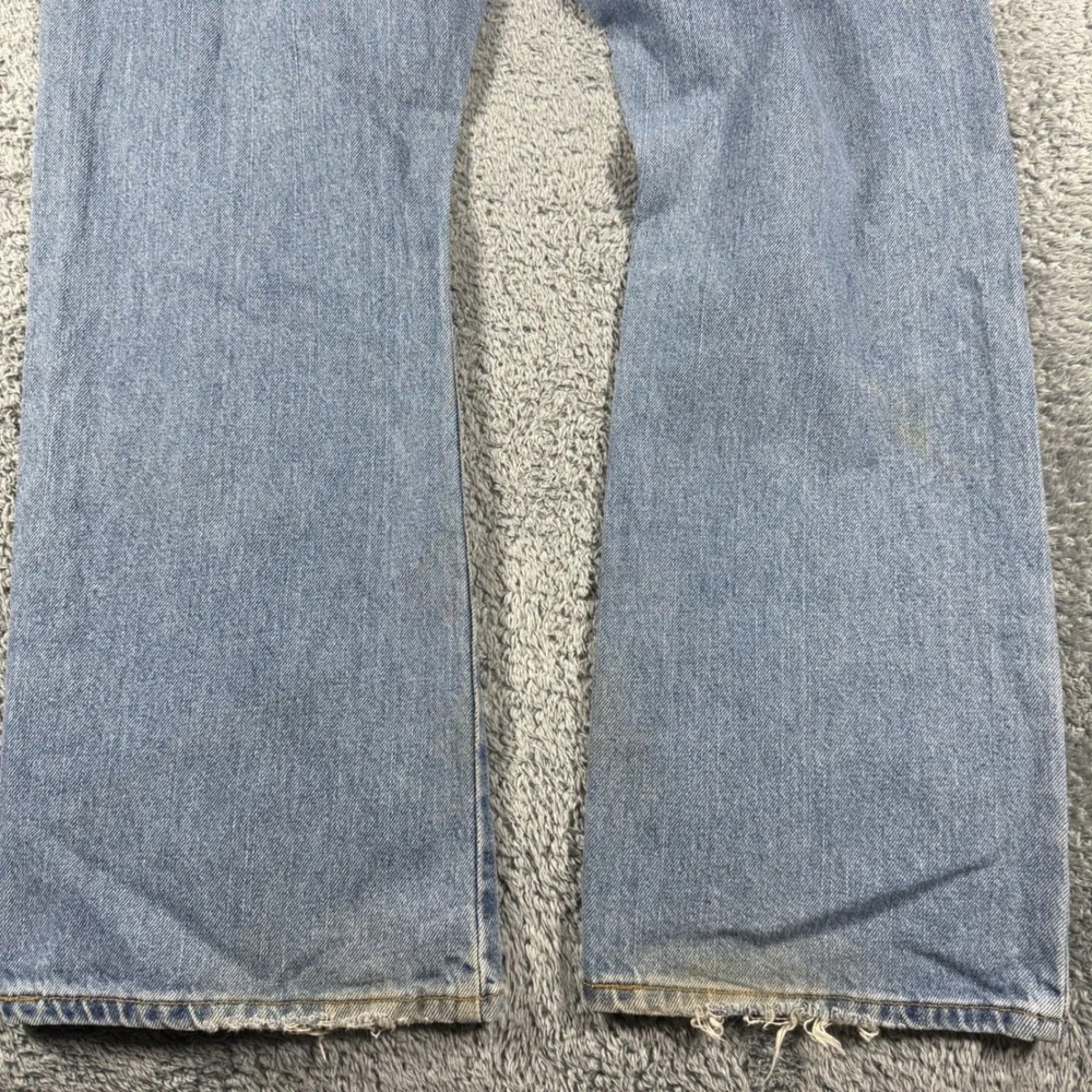 Y2K Levi's 517 Boot Cut Jeans Mens 38x30 Blue Faded Distressed Vintage Style